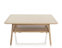 Table basse carrée en chêne teinte naturelle 100x100 cm 100x100 cm