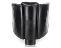 Leather club armchair black