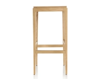 H80 cm designer bar stool natural wood stain wooden seat