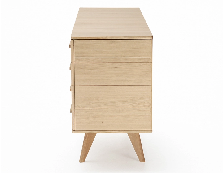 3-door oak sideboard natural wood finish