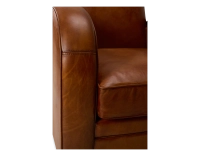 Fauteuil club cuir marron clair