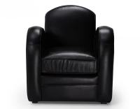 Sillón club de piel negro