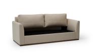 3-seater convertible sofa beige mottled fabrics