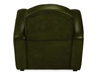 Leather club armchair olive green