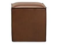 Pouf cuir marron vintage