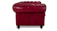 2 seater Chesterfield leather sofa Bordeaux studded armrests