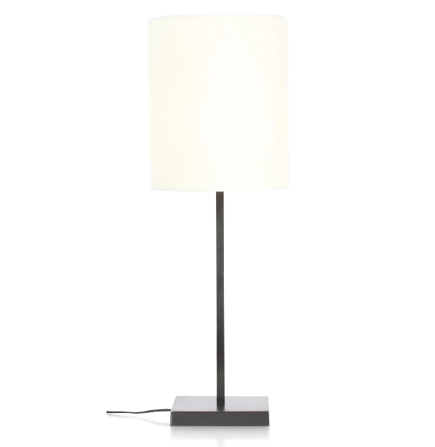 Lampe salon grande noire abat jour ivoire