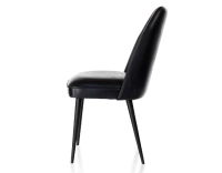 Chaise vintage cuir noir