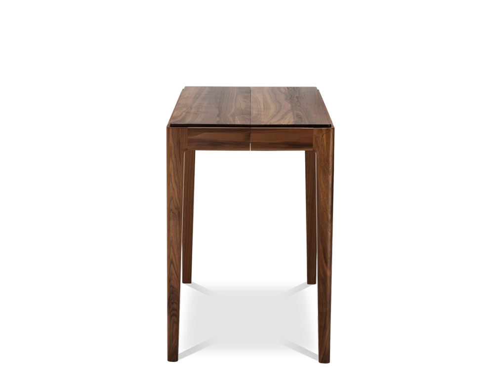Console extensible en noyer avec 2 allonges teinte naturelle 120x50 cm