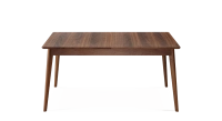 Table extensible en noyer 8 à 12 personnes avec plateau et allonges bois teinte naturelle 210x100 cm