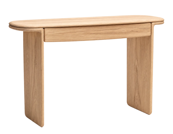 Bureau design en chêne teinte naturelle L120xP40 cm