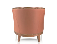 Antique armchair with moulded armrests bois teinte ancienne et cuir châtain