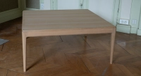 Table basse carré en chêne brut 100x100 cm