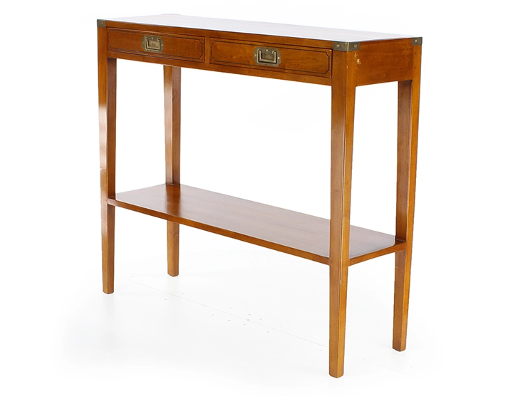 Marine console cherry-stained wood