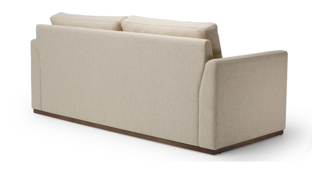 3-seater convertible sofa beige mottled fabrics