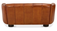 3 seater leather club sofa light brown