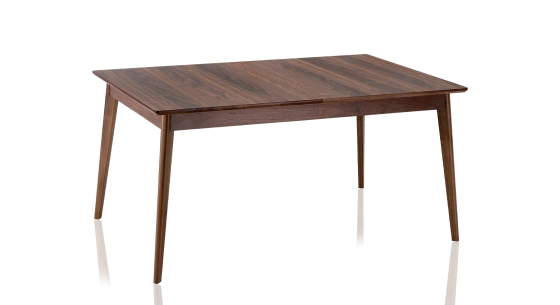 8 person dining table in walnut natural tint wooden top 210x100 cm