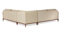 7 seater corner sofa cream fabric (3G - A - 3D)