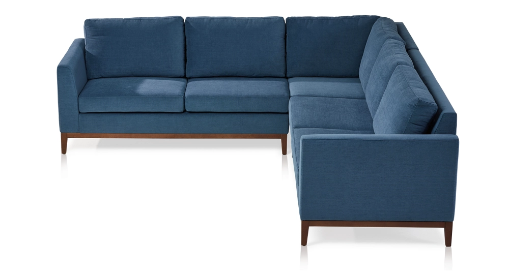Module d'angle tissu bleu jean