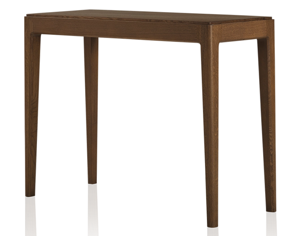Console fixe en chêne teinte marron foncé 100x40 cm